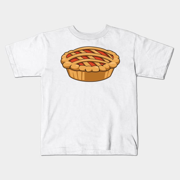 Pie cartoon illustration Kids T-Shirt by Miss Cartoon